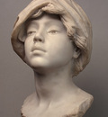 Dalou Jules Aime Young Woman Wearing a Headscarf