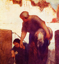 Daumier Honore The Laundress
