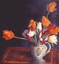 carrington tulips in a staffordshire jug c1921