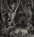 Dore Gustave 35  It is here where the hideous Harpies build their nests
