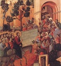 Duccio Entry into Jerusalem, Baksidan av Maestaaltaret, Domm