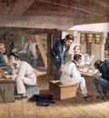 MPA Augustus Earle Midshipmens Quarters on board a ship of war, 1820 [ L ] sqs