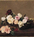 Fantin Latour A Basket of Roses