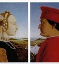 Piero della Francesca Left Portrait of Battista Sforza, Duc