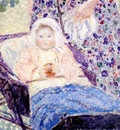 frieseke baby in pram c1915