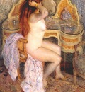 frieseke nude seated at her dressing table