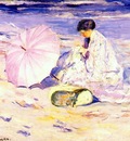 frieseke on the beach in corsica c1913