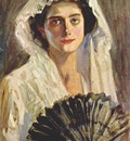 fujishima takeji, black fan 1908