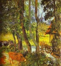 Gauguin Cattle Drinking
