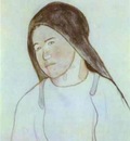 Gauguin Head Of Young Breton Peasant Woman