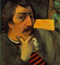 Gauguin Portrait of the artist with an idol, ca 1893, 43 8x3