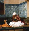 Arnaut blowing Smoke at the Nose of his Dog