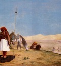 Gerome Jean Leon Prayer in the Desert