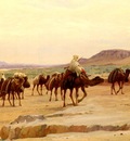 Girardet Eugene Alexis Caravanes De Sel Dans Le Desert
