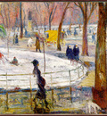 Glackens Winter WashingtonSquarePark sj