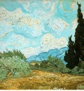 van Gogh Wheat field with cypresses, 1889, 51 5 x 65 cm, Pri