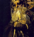 Goya Two old men, ca 1821 23, Detalj, Oil on plaster remount