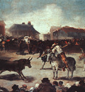 Goya Village Bullfight, 1793, oil on wood, Academy of San Fe