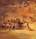 Scene of a bullfight