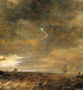 Goyen van Jan Sailing boats in a thunderstorm Sun