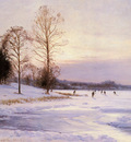 Hansen Sigvard Skaters On A Frozen Pond