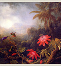 bs ahp Martin Johnson Heade Passion Flowers With Three Hummingbird