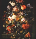 heem fruits beside a glass vase 17th c
