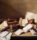 Heem de Jan Davidsz Still life with books Sun