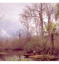 fl art004 figures in a river landscape herman herzog