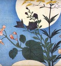 hiroshige autumn flowers in front of full moon