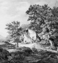 Huysmans Constantinus Southern landscape with farm Sun