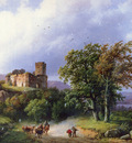 Koekkoek Barend Cornelis Dutch 1803 to 1862 The Ruined Castle SND 1857 O P 34 6 by 47 6 cm