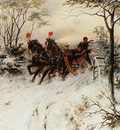 Koekkoek Hermanus Willem Behind the sledge Sun