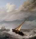 Koekkoek Johannes H Ships for the coast Sun