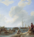 Koekkoek Johannes Hermanus The Scheldes mouth Sun
