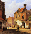 Koekkoek Willem Old Dutch street Sun