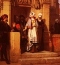 Koller Wilhelm Faust And Memphistopheles Waiting For Gretchen At The Cathedral Door