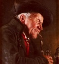 Kronberger Carl A Portrait Of A Man In A Tavern