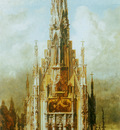makart hans gotische grabkirche st michael turmfassade
