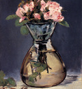 Manet Edouard Moss Roses In A Vase