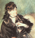 Manet Portrait of Berthe Morisot, 1873, watercolor on paper,