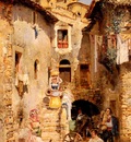 Marco Vicente March y A Roman Courtyard In Summer