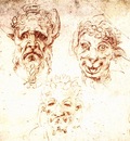 michelangelo studies of grotesques