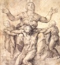 Michelangelo Study for the Colonna Pieta