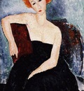Modigliani Young Redhead in an Evening Dress, 1918, Barnes