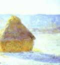 Claude Monet Haystack, Snow Effects, Morning