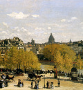Monet Claude Quai de Louvre Sun