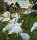 Monet Claude Turkeys Sun