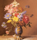 Nigg Josef Flowers In A Blue Vase