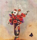 redon vase of flowers with butterflies 1912